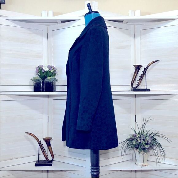 Vintage 90s Y2K Navy Blue Cotton Blend Pea Coat - Medium - Picture 8 of 8